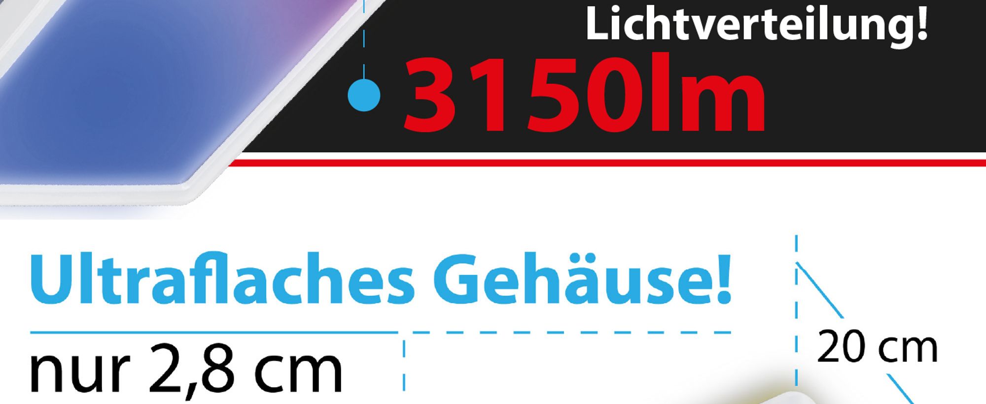 LED Deckenlampe PULS S22 RGB, 3150 lm, 23W