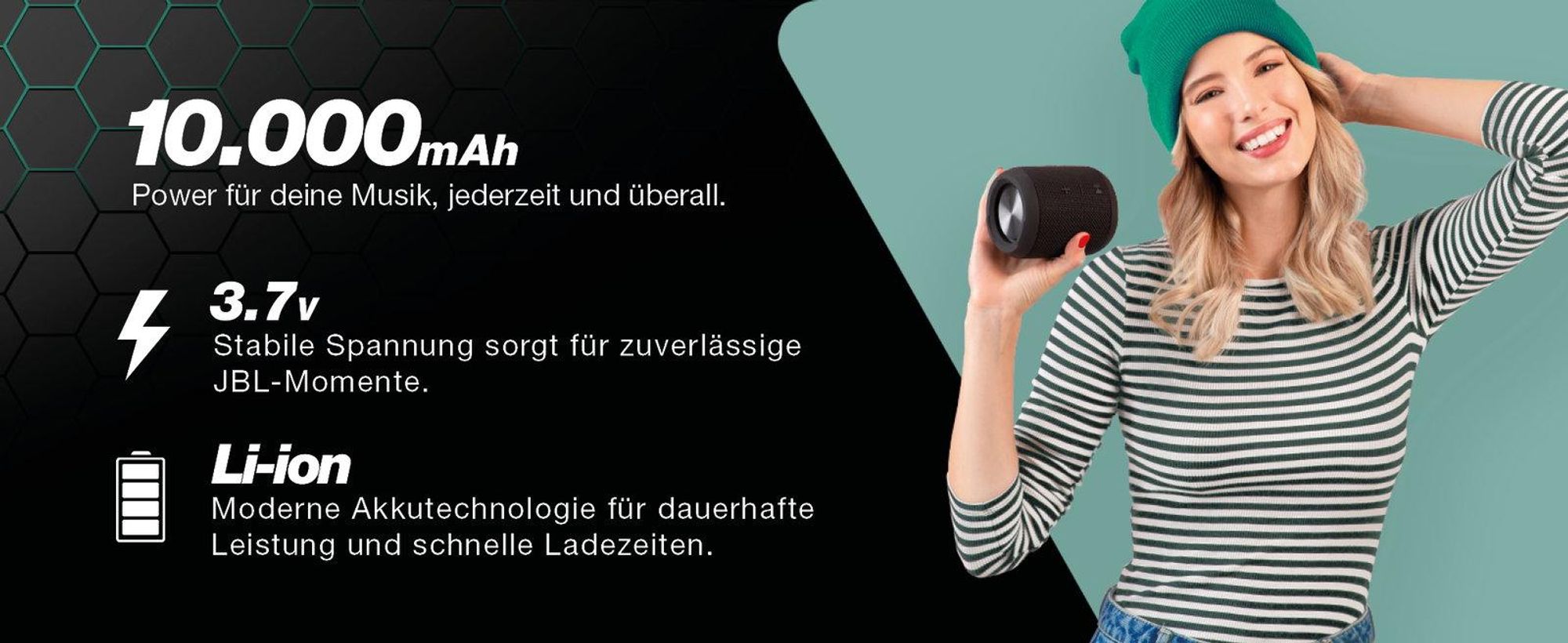 CELLONIC, Akku für Lautsprecher Kompatibel mit JBL Charge 5, Charge 4, GSP-1S3P-CH4A, GSP-1S3P-CH4D (3.7V 10000mAh)
