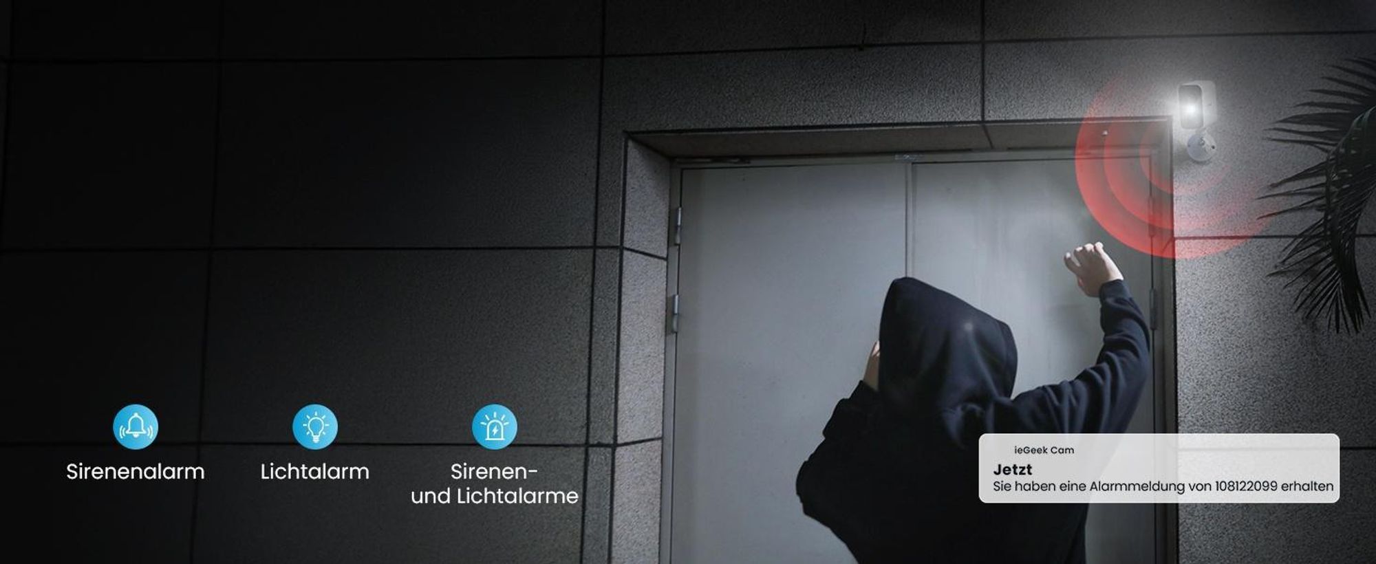 2K Überwachungskamera Außen Akku, IP Kamera Wlan Farbnachtsicht mit PIR-Bewegungserkennung 2,4 GHz WLAN 3PCS