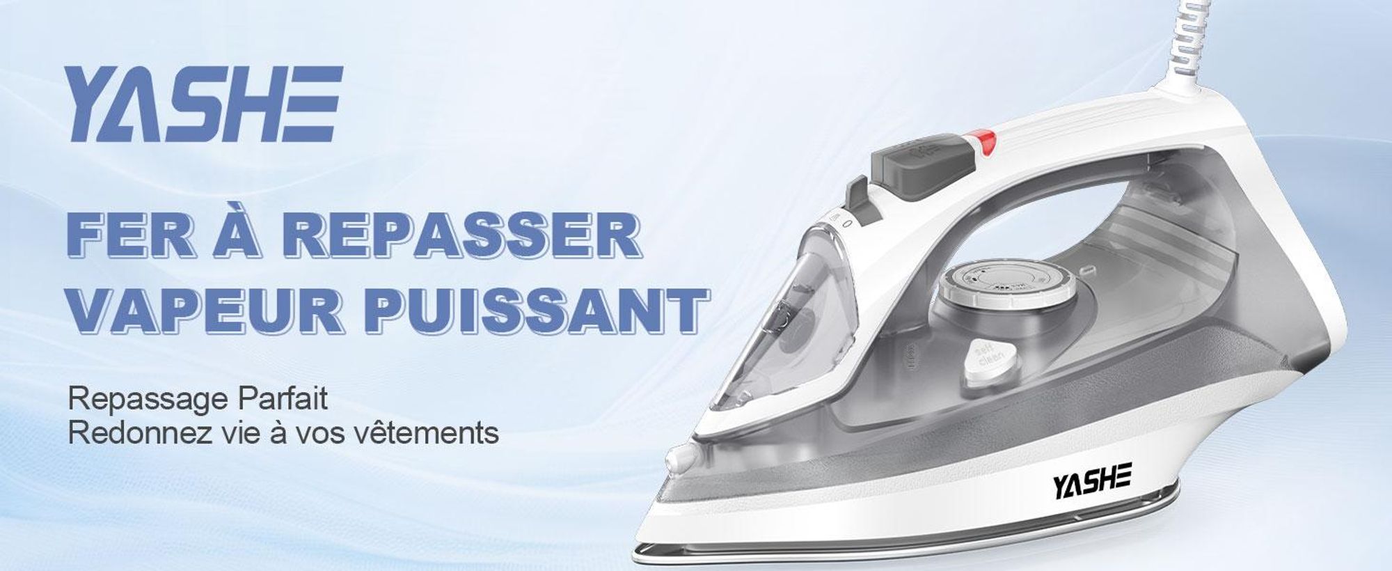 Fer à repasser vapeur YASHE WSD-218, 2300 W, 300 ml, anti-goutte