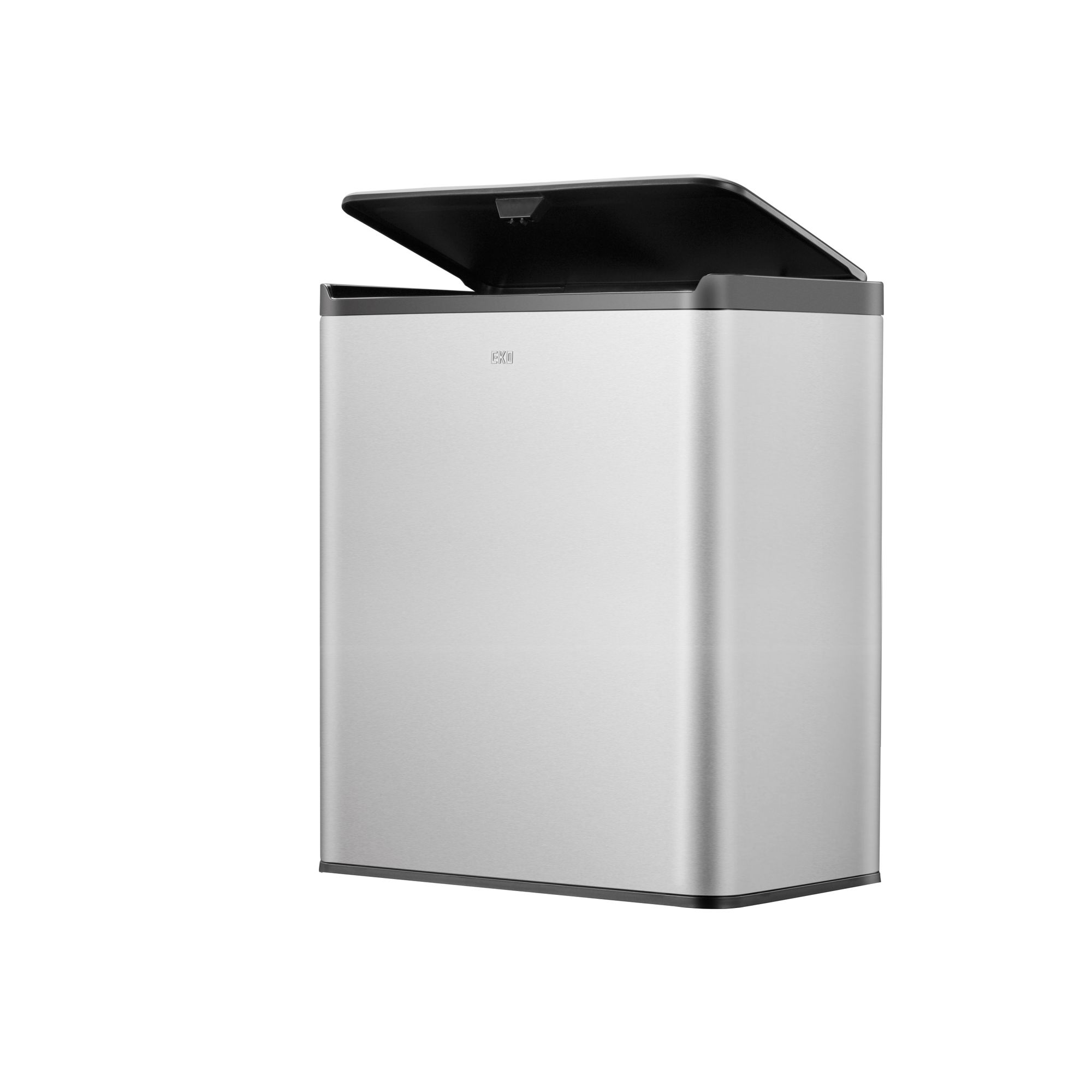 EKO - Cestino Essential Touch Recycler 20+20 litri - Acciaio inox Polipropilene - Acciaio inox opaco, nero