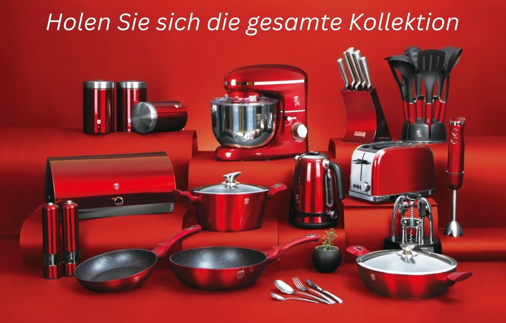 BERLINGER HAUS Granitpfanne 28 cm burgunderrot