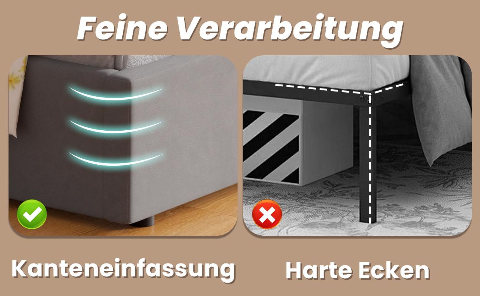 MODFU Boxspringbett Jugendbett 90x200 mit LED und Steckdosen,Polsterbett mit Bettkasten,Stauraumbett,ohne Matratze,Grau