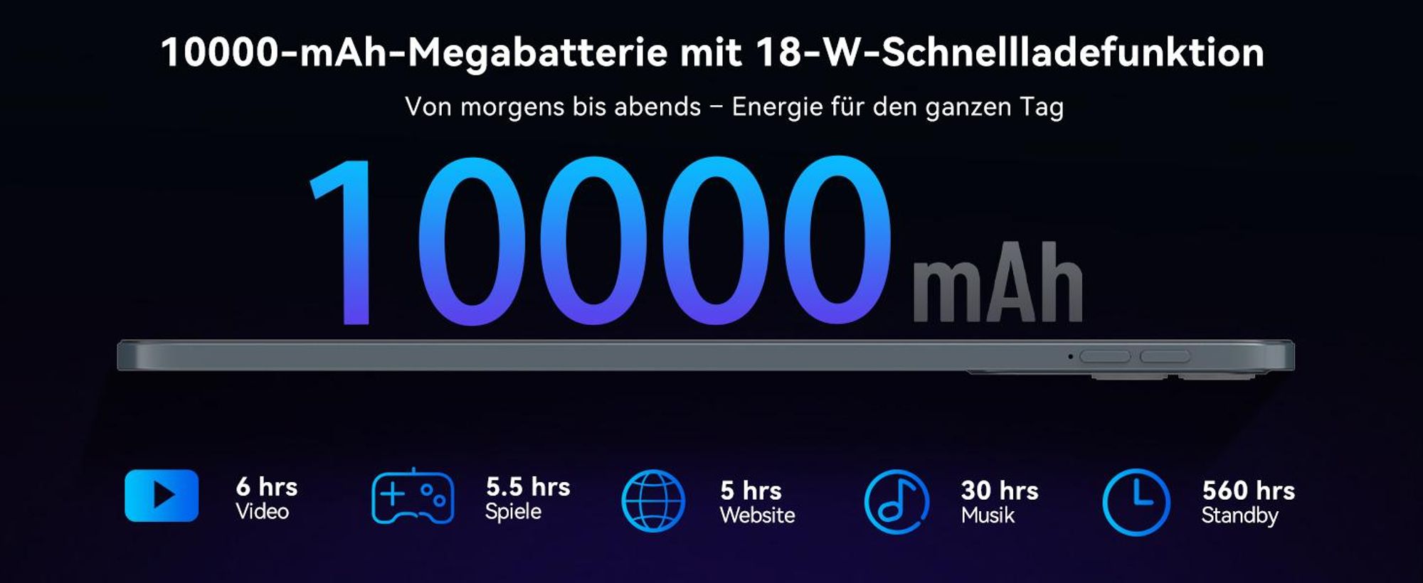 TABWEE T60Pro 13.4" Android 16 Tablet, 24GB(8+16)+256GB/2TB TF, 10000 mAh Akku, 2K Incell Display/120Hz/5G WiFi, Mit Hülle/Maus/Tastatur/Kabel-Headset