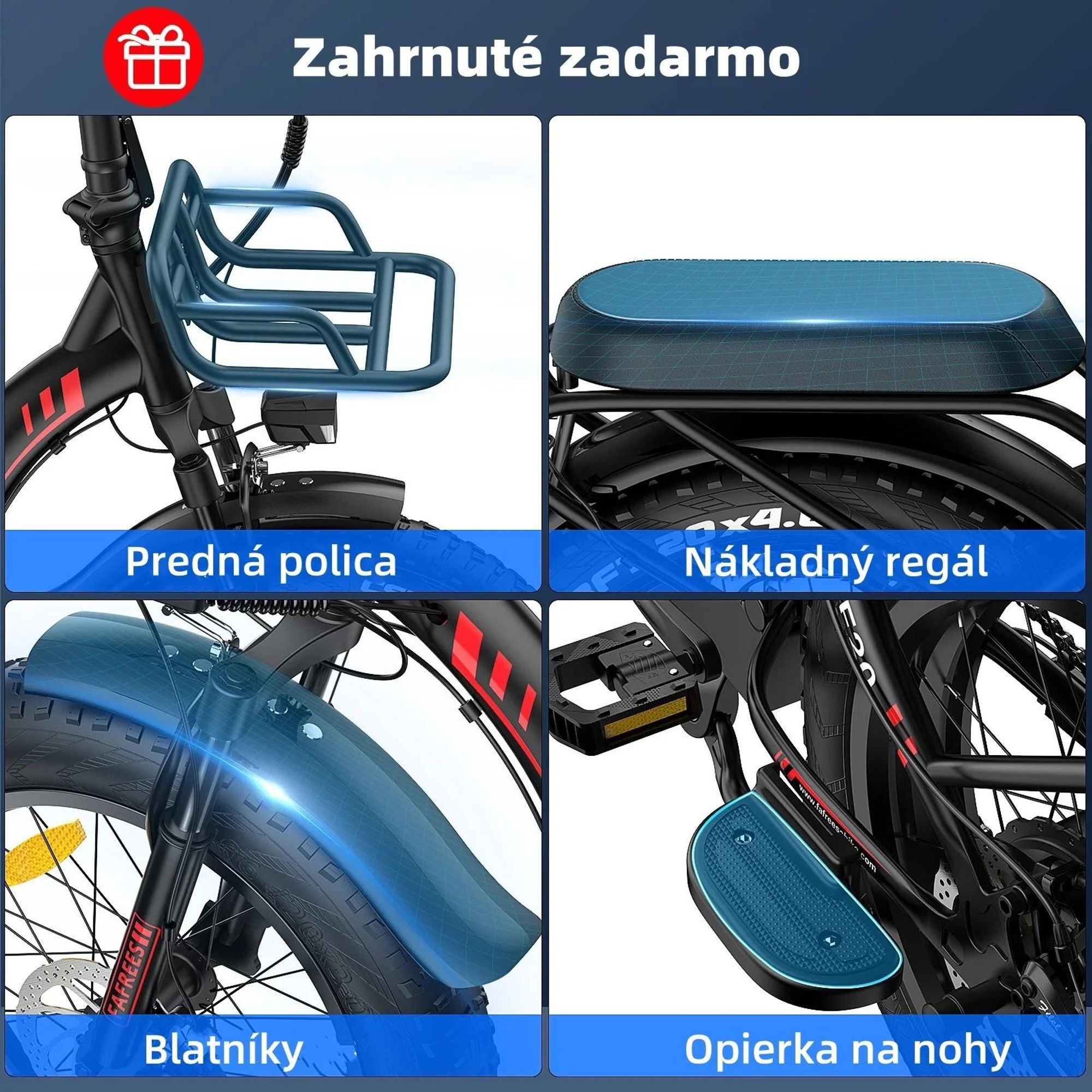 Electric Bike FAFREES F20 Max - Batéria 48V30AH Pneumatika 20" Mechanická kotúčová brzda - Čierna