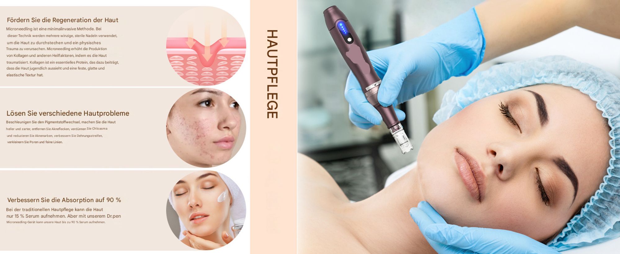 Home Gesichtsbehaarung Bart Microneedling Microneedling Hautpflege-Tool-Kit für Männer und Frauen