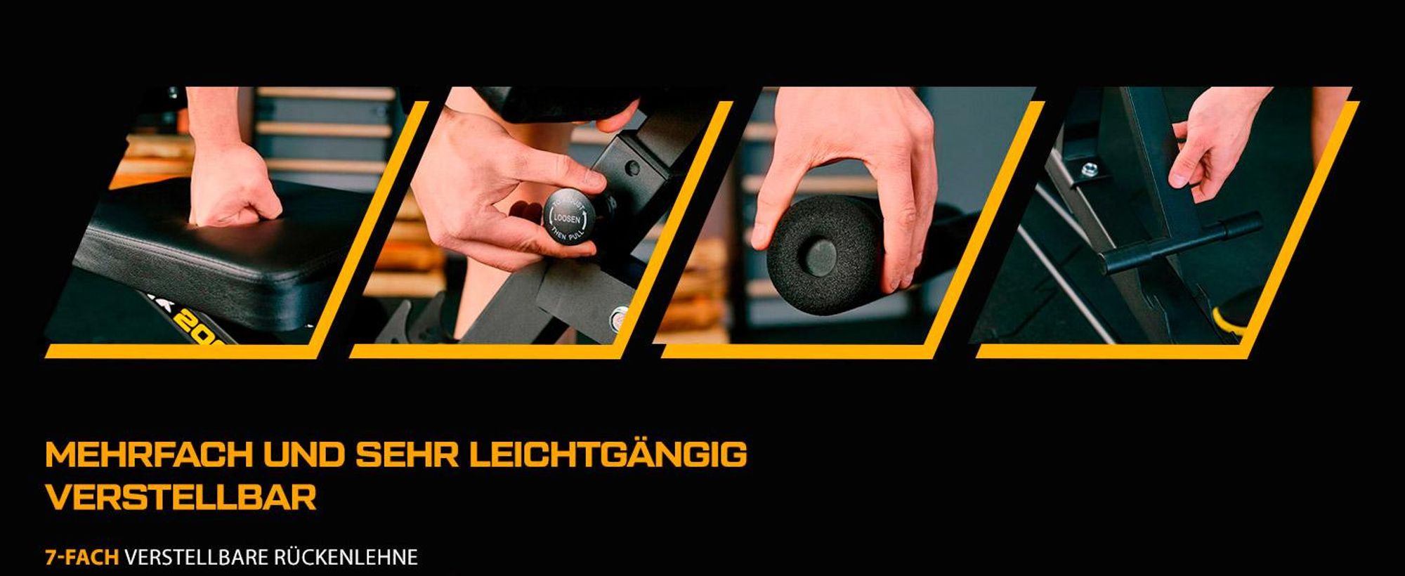 TREX SPORT Multifunktions Hantelbank TX-200B | Trainingsbank mit 7-fach verstellbarer Rückenlehne, Curlpult & Beinstrecker, bis 250 kg