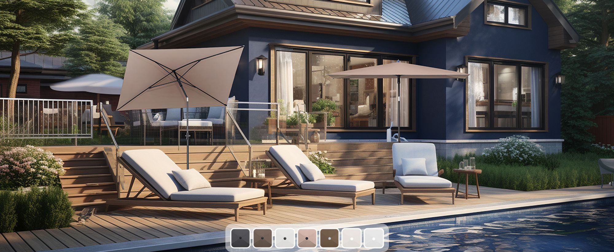 Sekey Sonnenschirm Balkonschirm 210 x 140 cm Rechteckig Kippbar Höhenverstellbar mit Schutzhülle UV Schutz UPF50 für Terrasse und Garten, Taupe