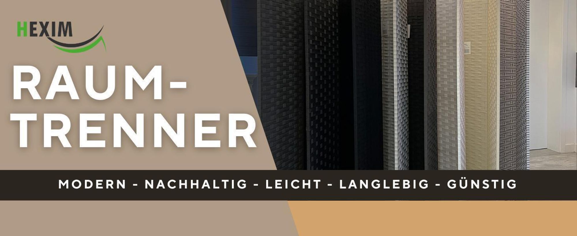 HEXIM Paravent 180x180 cm - Trennwand 4-teilig klappbar für Innenbereich - Raumteiler Spanische Wand Sichtschutz Stellwand freistehend (LR190-schwarz)