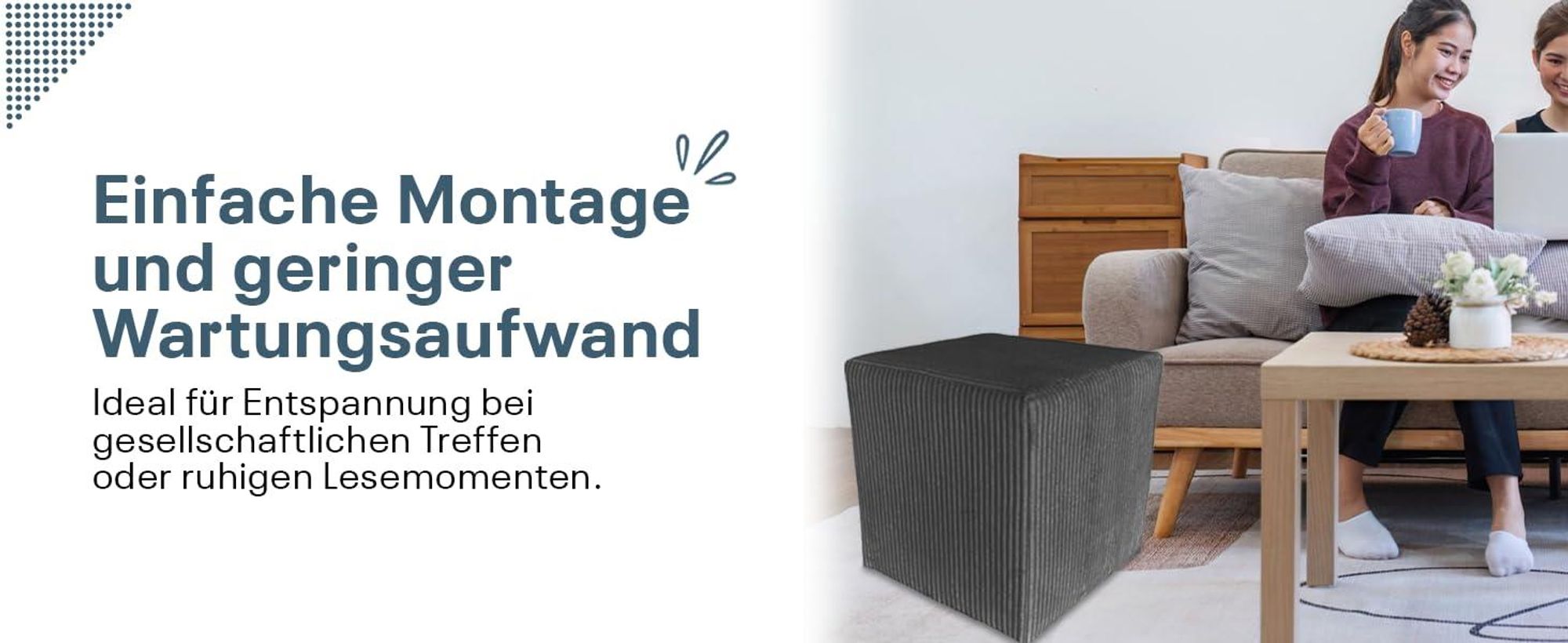 Best For Home | Würfel Pouf Hocker | Dunkles Blaugrün Poof Fußhocker | Samt Sitzhocker für Wohnzimmer, Schlafzimmer & Flur | Polster Ottoman | Gepolstert Sitzpuff oder Sitzwürfel für Sofa oder Sessel