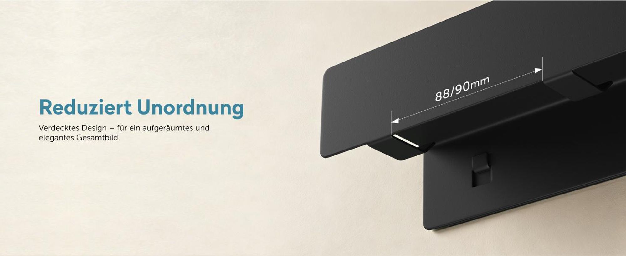 doporro Wandgarderobe mit Ablage, Garderobenleiste 80 cm mit 8 Garderobenhaken Schwarz, Kleiderhaken Wand zum Schrauben oder Kleben, Stalo-11