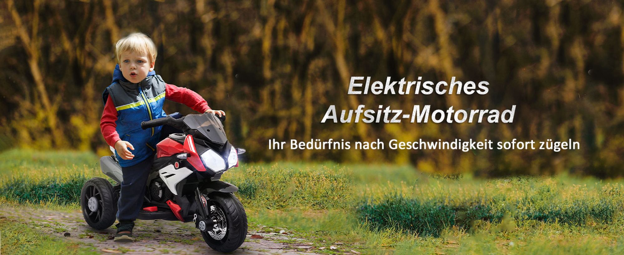 HOMCOM Kinder Elektromotorrad Kindermotorrad Kinderfahrzeug 3km/h