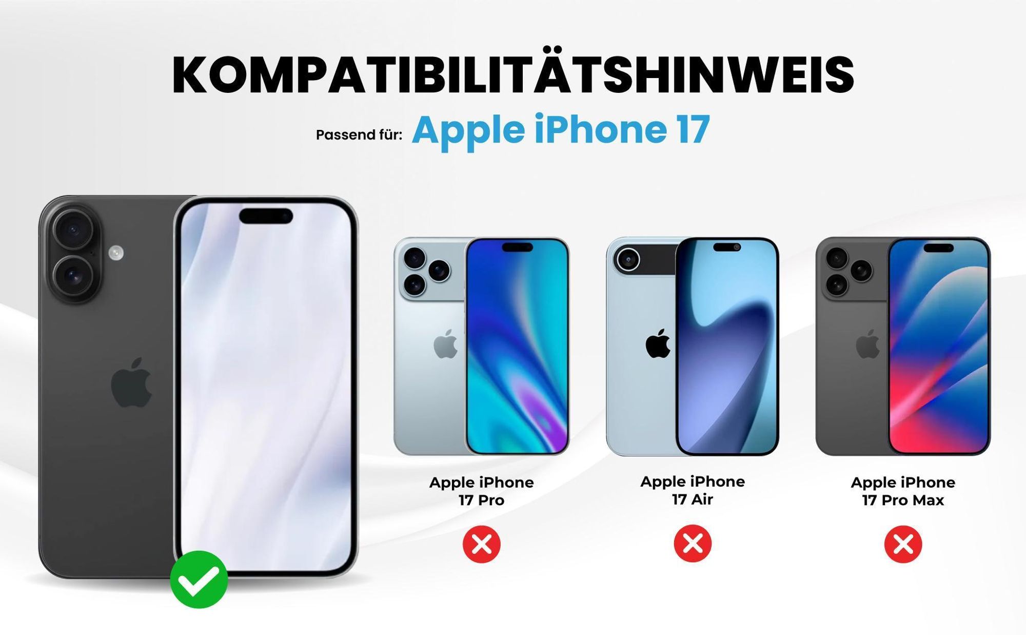 Kompatibilitätshinweise Hülle für Apple iPhone 17