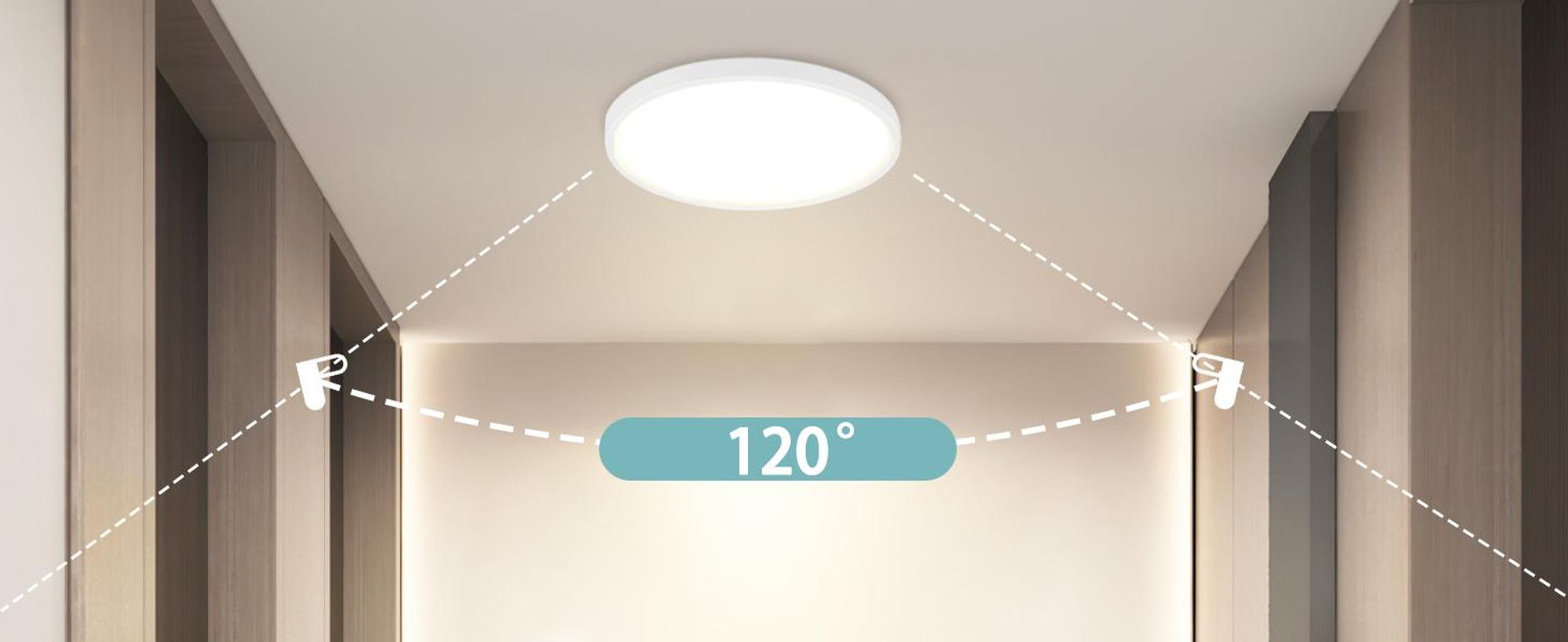 ZMH Stropní svítidlo LED Stropní svítidlo Ploché Neutrální bílé Stropní osvětlení Kulaté pro  ložnici kuchyň 18W 29,5 cm