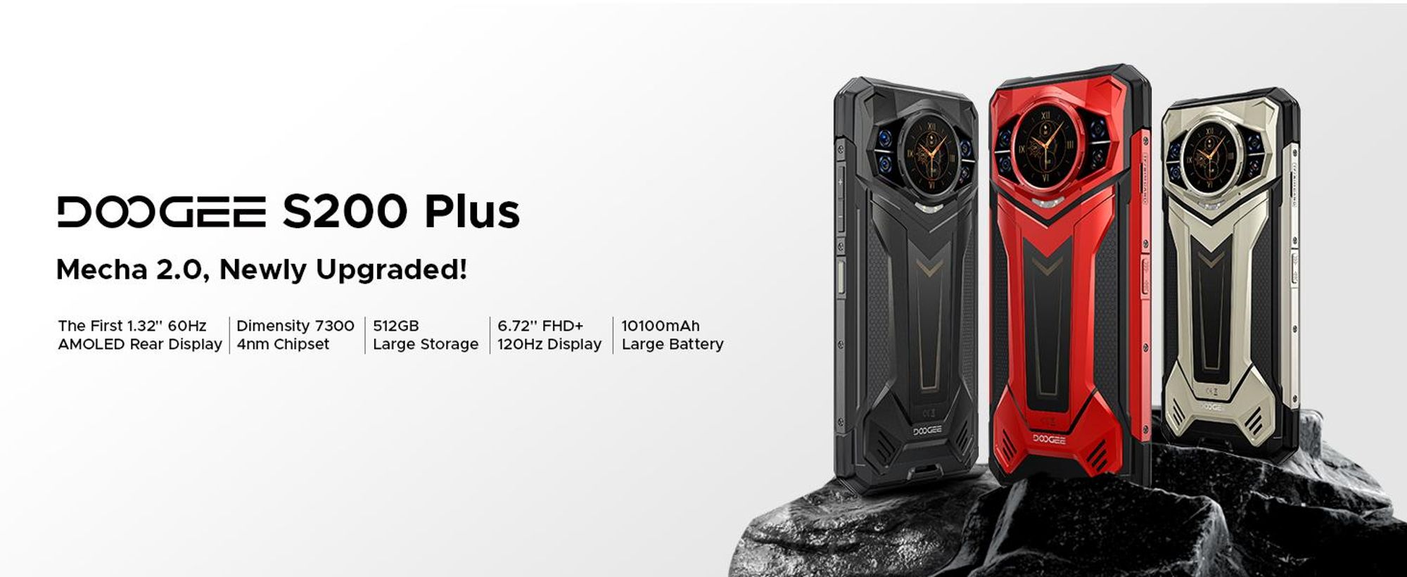Doogee S200 Plus, 17,1 cm (6.72"), 12 GB, 512 GB, 100 MP, Android 14, Zlato