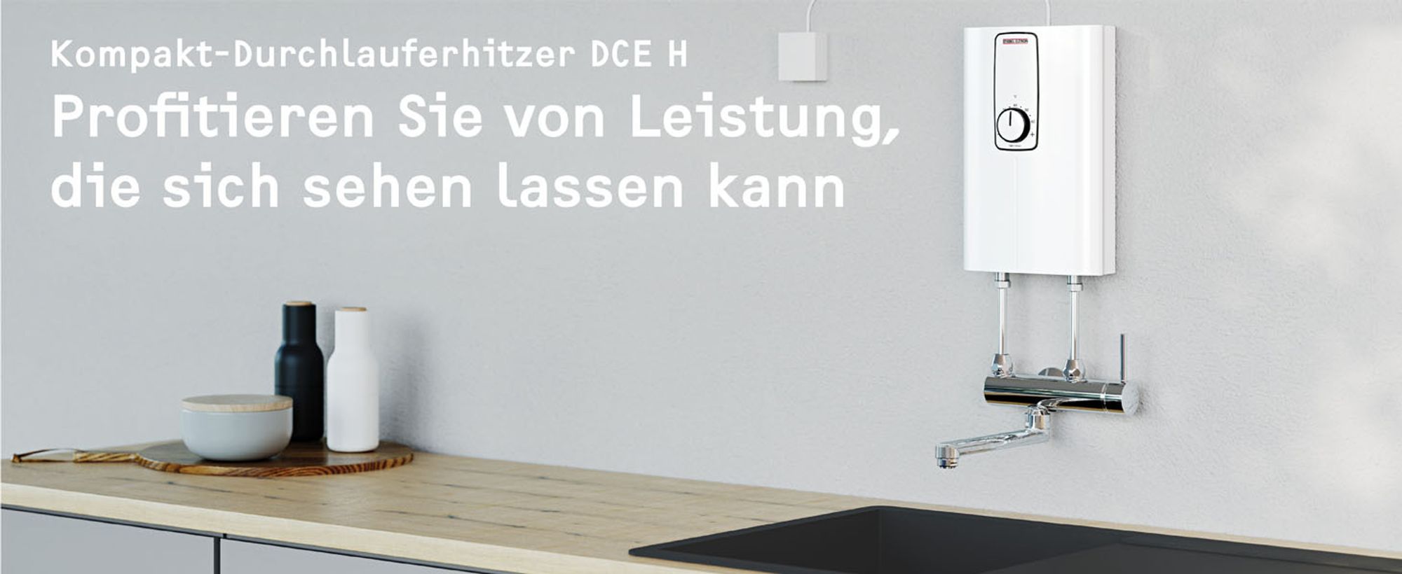DCE H: Kompakt-Durchlauferhitzer für die Übertisch-Montage