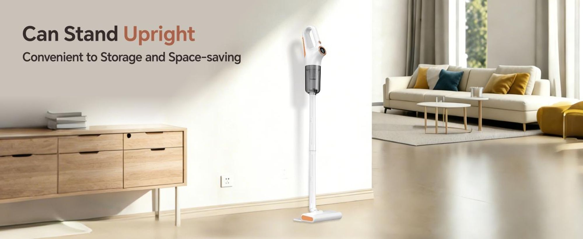 4-in-1 Akku-Staubsauger, 15.000 Pa, kabelloser Hand- und Stielstaubsauger mit LED-Anzeige & HEPA-Filter, für Hartboden, Teppich und Tierhaare, Weiß