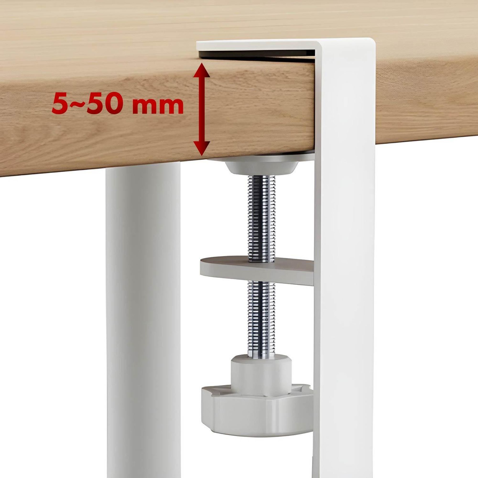Maclean Untertisch-Kabelorganisation max. 5kg Belastung max. 728mm 2 Ebenen weiß MC-102 W