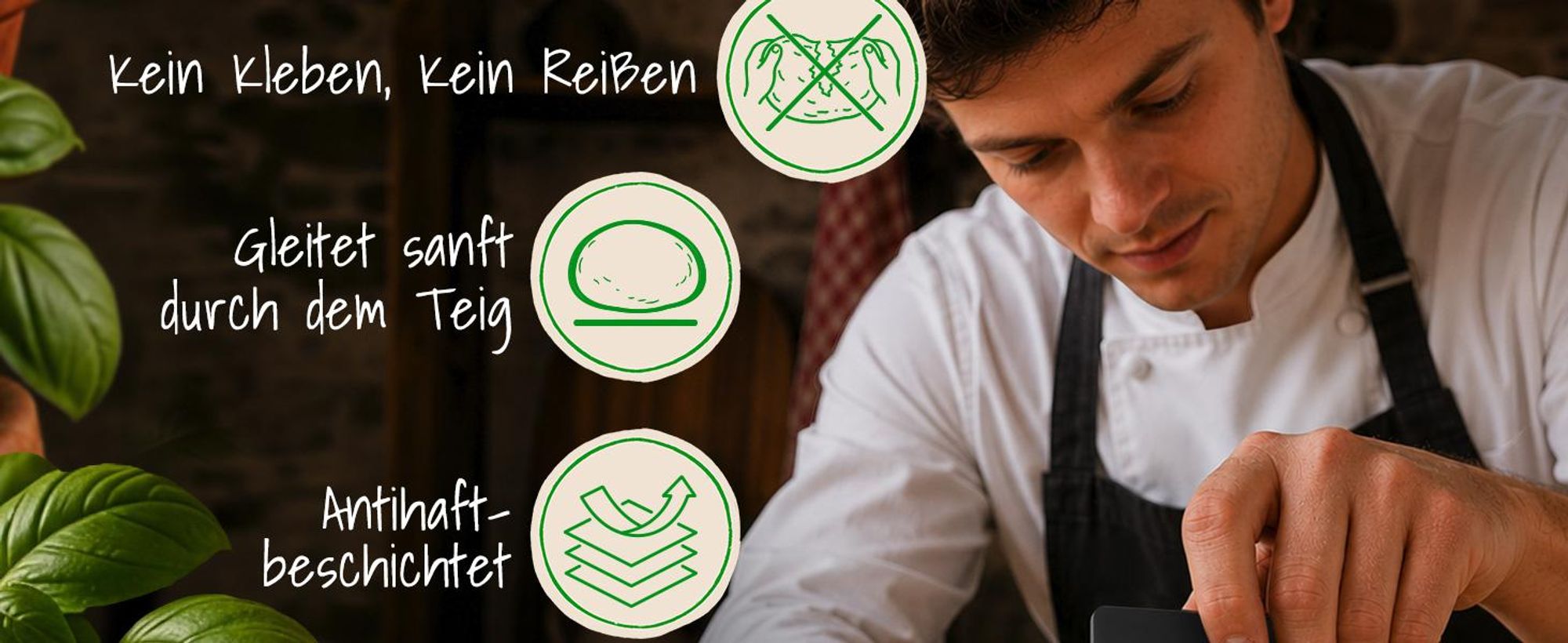 EDELFELD – Teigschaber [2er Set] Praktische Teigkarte zum Brot Formen – Flexibler Teigschaber & Teigspachtel zum Brot backen, portionieren – Zubehör