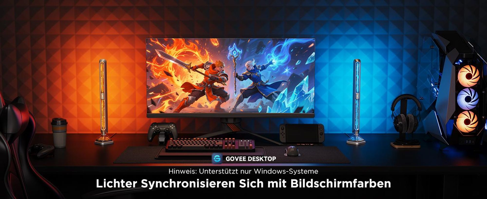Govee RGBIC LED Lightbar, TV Hintergrundbeleuchtung für 45-70 Zoll