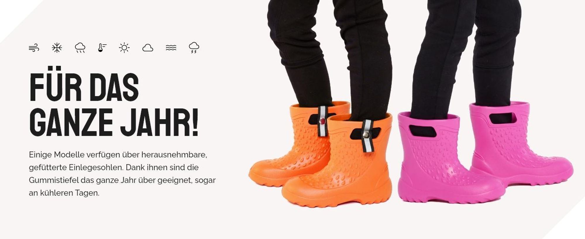 Ladeheid Kinder Mädchen Jungen federleichte Eva Thermo Gummistiefel Regenstiefel gefüttert KL050 (Violett, 26 EU)