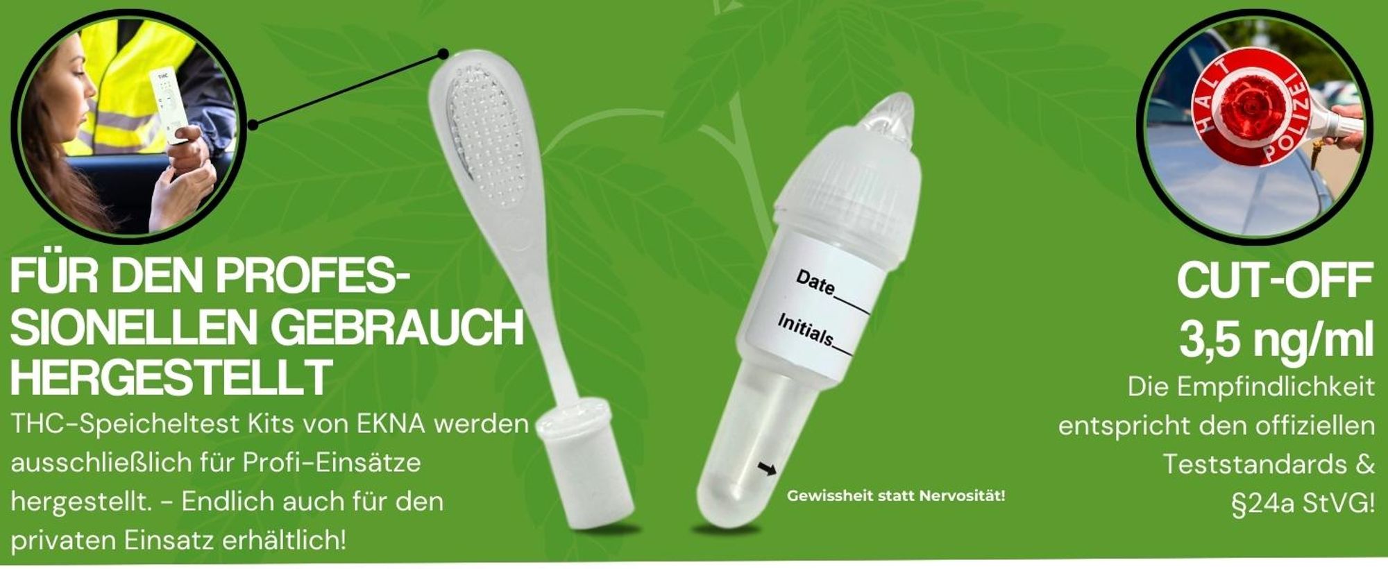 EKNA THC Speicheltest 3,5 ng/ml - 2 Stück