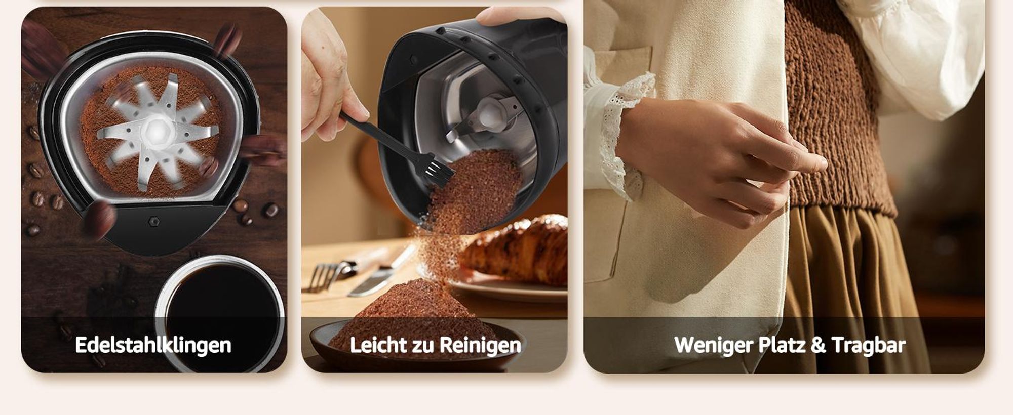 Aigostar - Kaffeemühle, Elektrisch Gewürzmühle Kaffee Mühle, Elektrische Propellermühlen