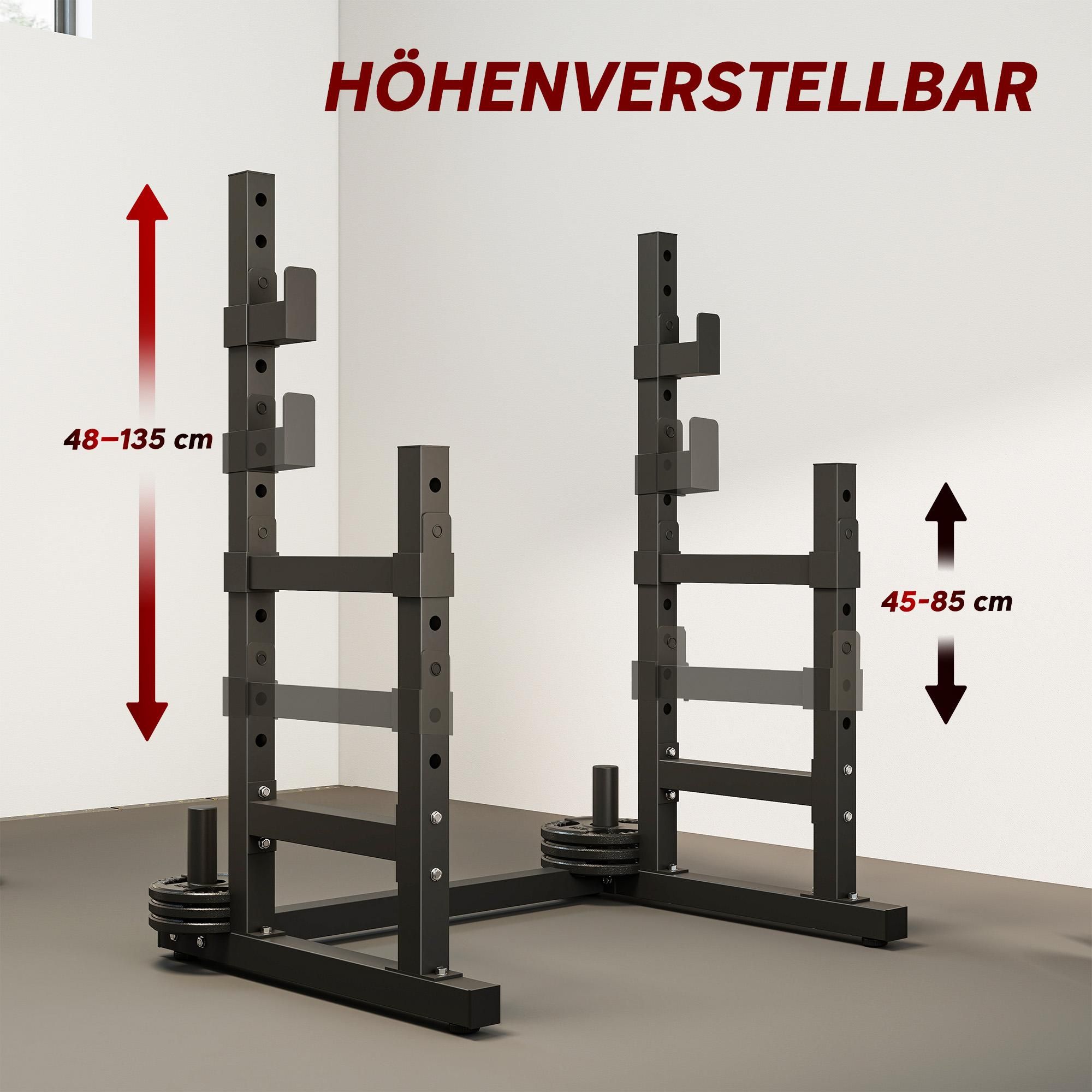 Langhantelablage Kniebeugenständer Barbell Gewichtsständer