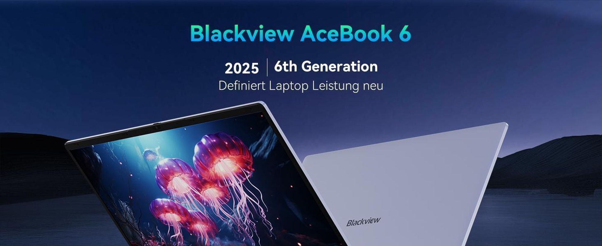 Blackview 15.6" FHD Acebook 6 Laptop, Intel Twin Lake N150 Notebook 4x3.6Ghz, 16GB DDR4+512GB SSD/1TB, 180° drehbar, Windows 11, Tastatur-Aufkleber