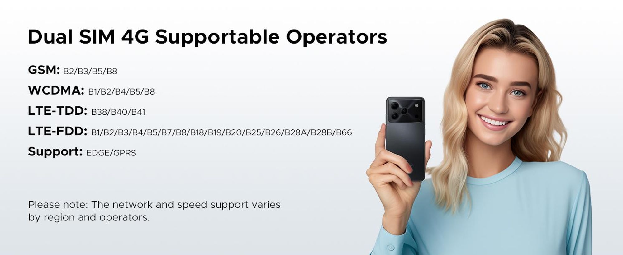 DOOGEE Note 56, chytrý telefon, Android 16, 6,56" displej s obnovovací frekvencí 90 Hz, rozlišení HD+, baterie 6150 mAh, 24 GB RAM + 64 GB interní paměti, podpora 4G, dual SIM, 8MP fotoaparát, rozpoznávání obličeje, podpora OTG, bez smlouvy