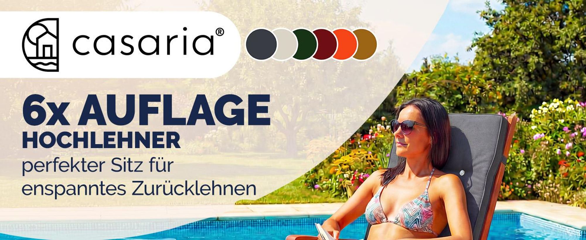Sitzauflage für Hochlehner im 6er-Pack, Farbe Rot