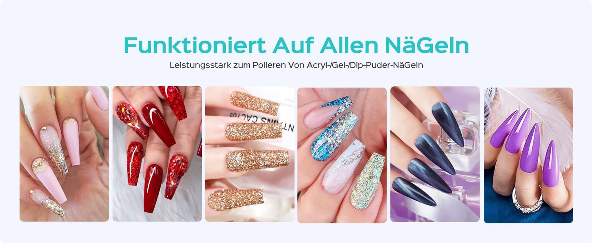 Elektrische Nagelfräser, 40000 U/Min, Professionelle Nagelfeilen Set, Nagelpflegegerät, Kabellos Nagelschleifer mit LCD-Display, für Zuhause und Salon