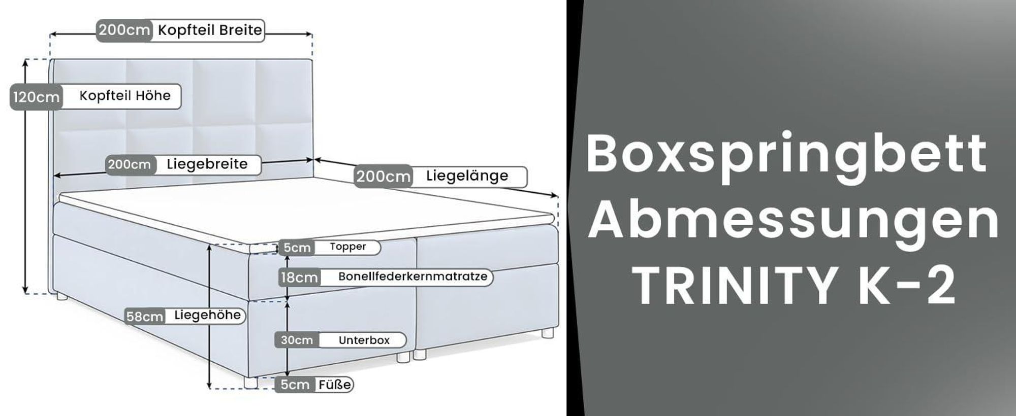 Best for Home Boxspringbett mit Bettkasten Trinity K-2 Bonellfederkern inkl. Topper, mit Lieferung 180x200-Mintgrün