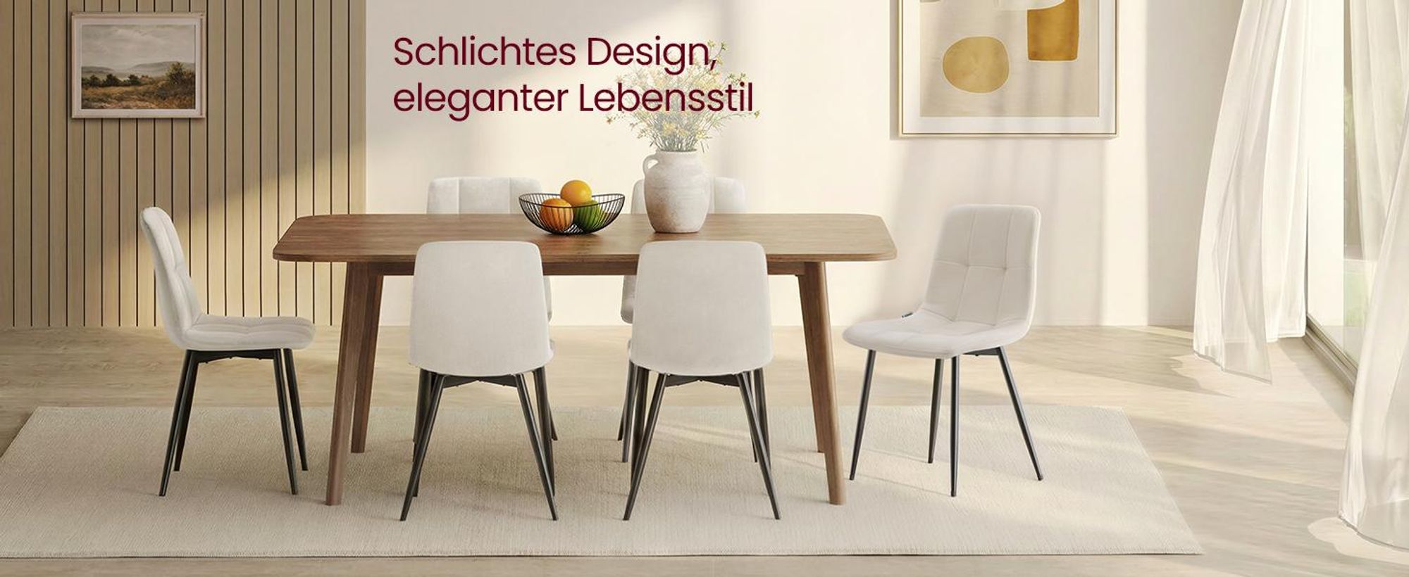 VASAGLE Küchenstühle gepolstert, Esszimmerstühle Samt, moderner Sessel mit verstellbaren Füßen, für Wohnzimmer, 4er Set, beige