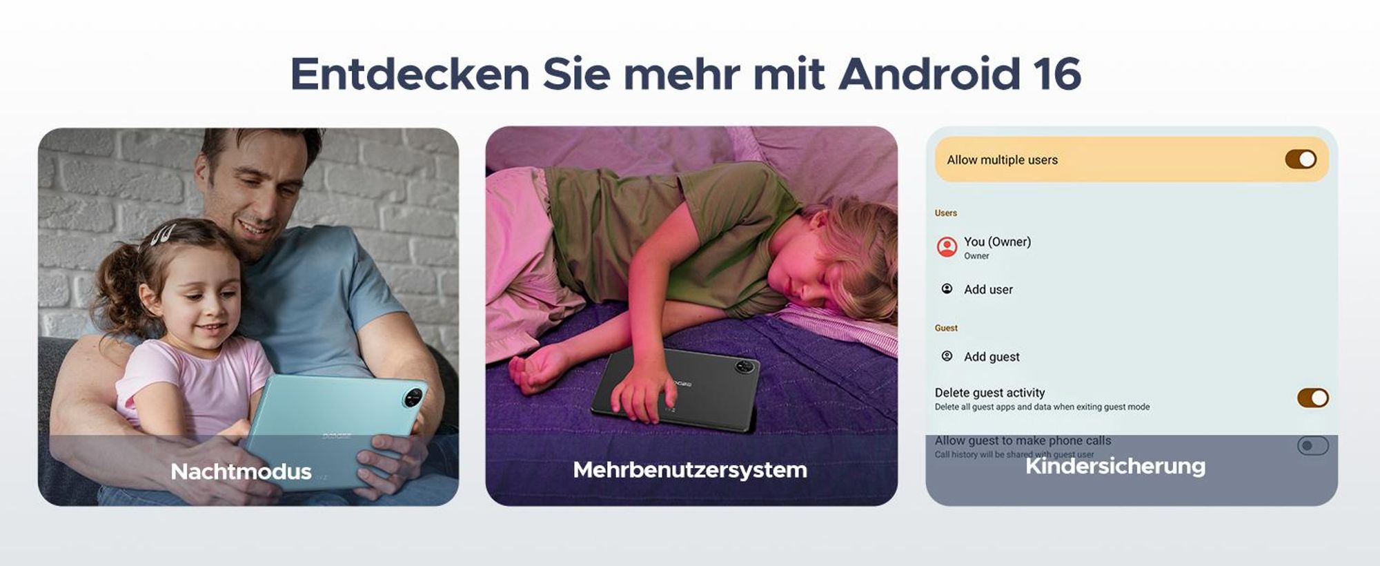 DOOGEE Tab A9 Pro Android 16, 10,1 Zoll, 20(4+16)GB+128GB(bis 2TB erweiterbar), WiFi 5, 6580mAh, Dual-Lautsprecher