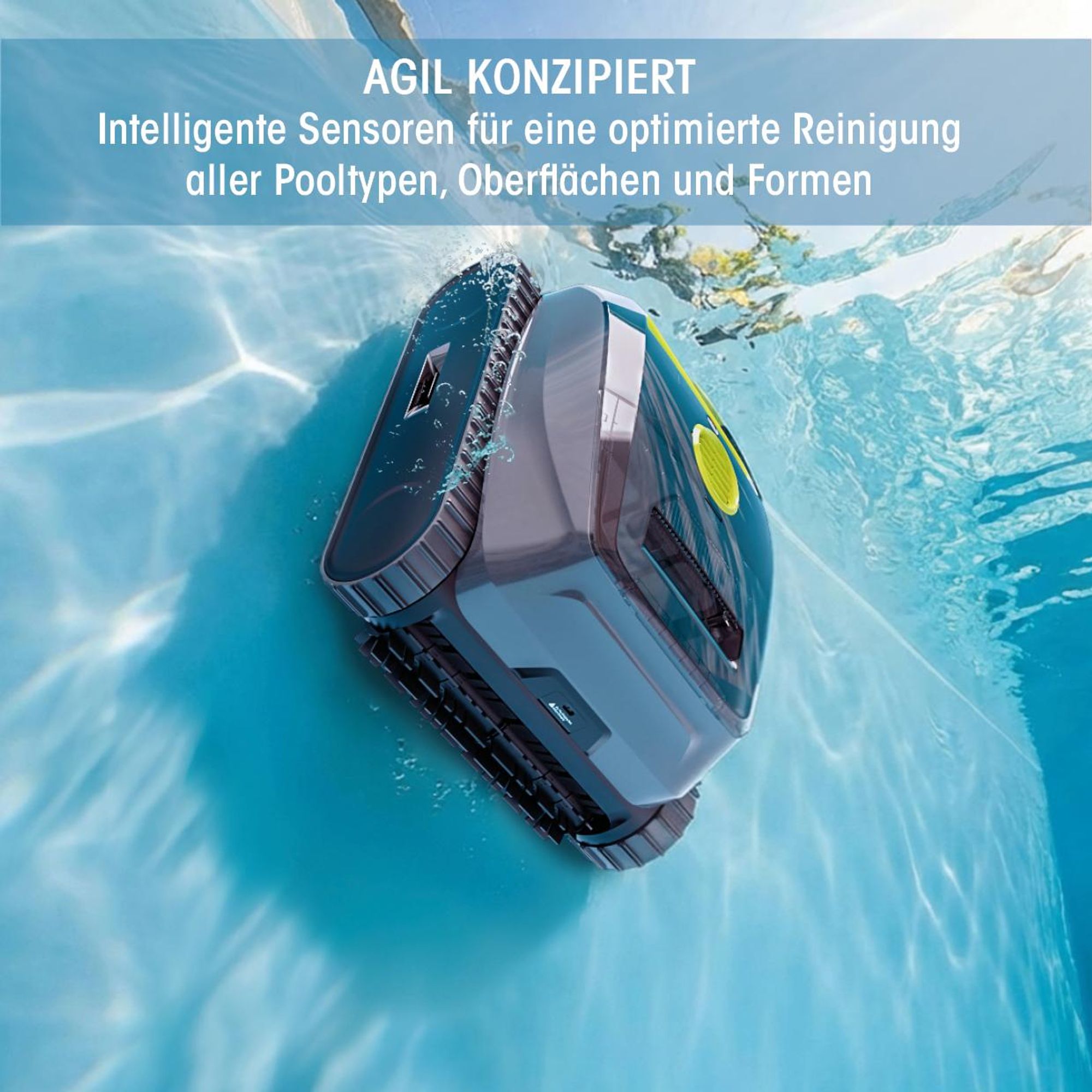 ZODIAC Poolroboter WR000703 - Freedom Lite – Kabellos, Bodenreinigung, Kompakt & Benutzerfreundlich, für Pools bis 30 m²