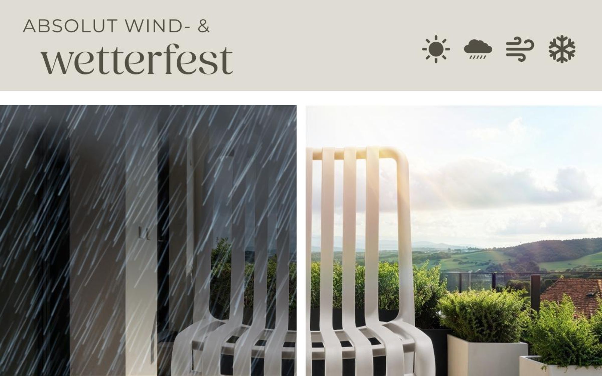 tectake® Gartenstühle Alcudia, wetterfest, stapelbar