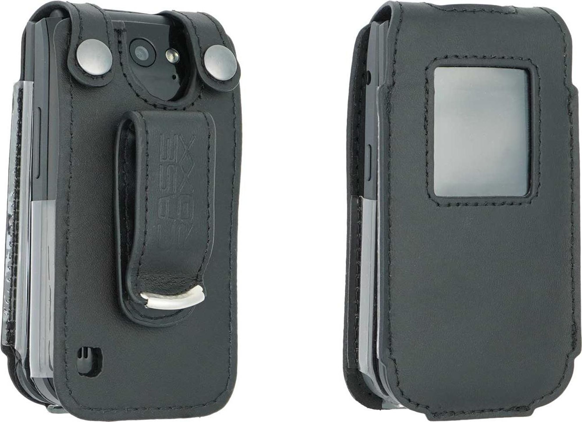 caseroxx Ledertasche mit Gürtelclip kompatibel mit Nokia 2720 Flip aus Echtleder, Tasche mit Gürtelclip und Sichtfenster  Bild 4