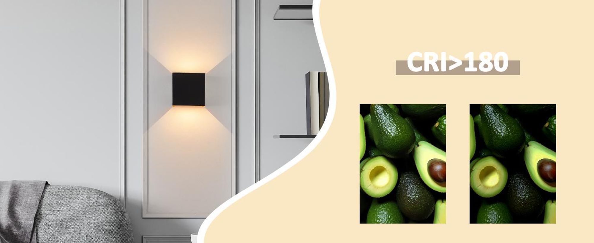 ZMH LED Wandleuchte Außen 2ER 5W Schwarz Gold Wandlampe Warmweiß Up Down Außenleuchte IP65 Wasserdicht Außenlampe Treppenhaus Hauswand Flur