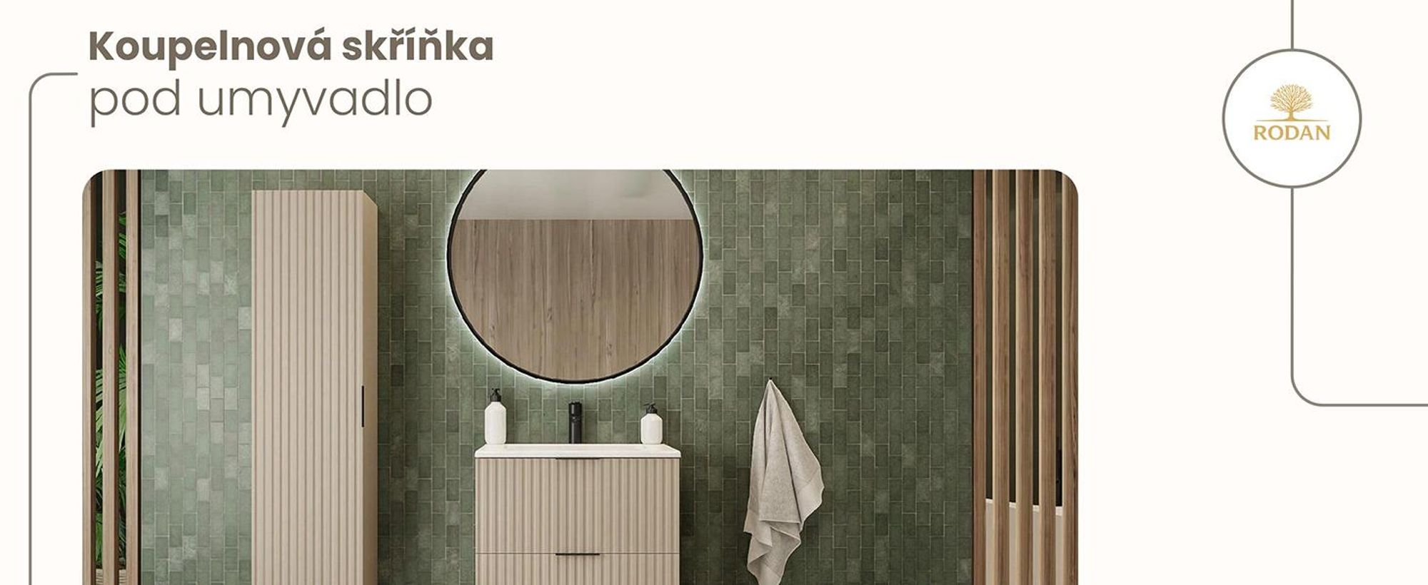 Rodan | Koupelnová Skříňka 60 cm | Béžová Matná | Š/V/D 60/57/46 cm | 2 Zásuvky s Tichým Dovíráním | Koupelnový Nábytek | Bez Desky