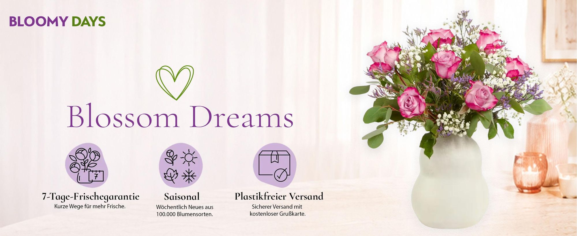 Blumenstrauß Blossom Dreams | Geschenk - frische Blumen | Blumenversand von BLOOMY DAYS