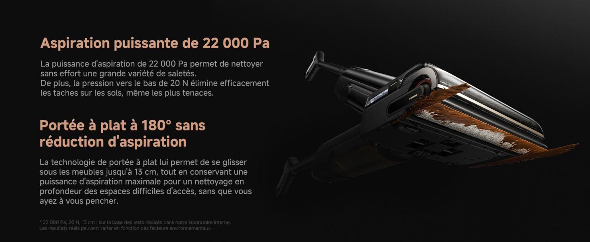MOVA M50 Ultra Aspirateur eau et poussière, 22 000 Pa, EdgeCoverage™ IA, manche pliable, brosses 100 °C séchage rapide