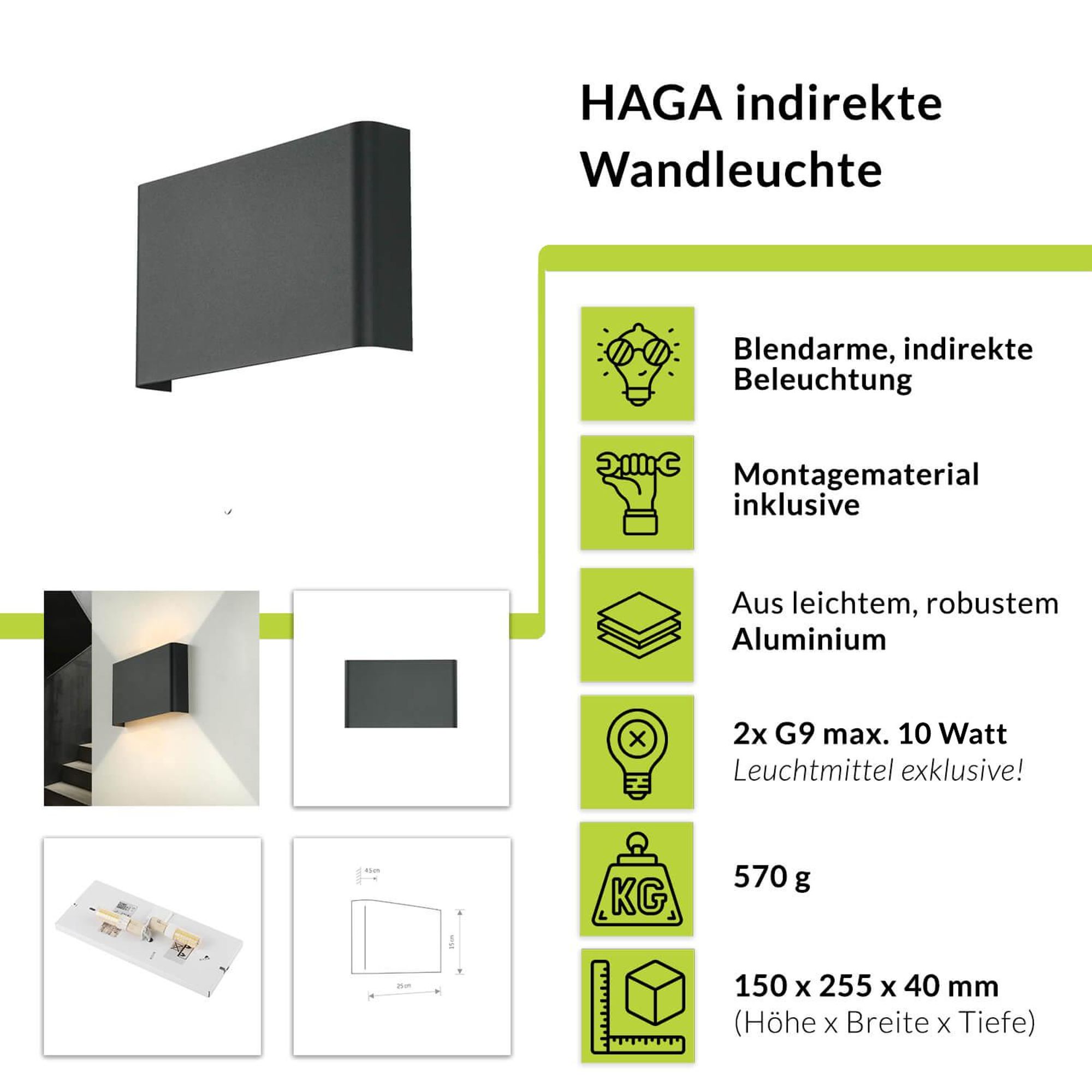 Highlights der HAGA Wandleuchte