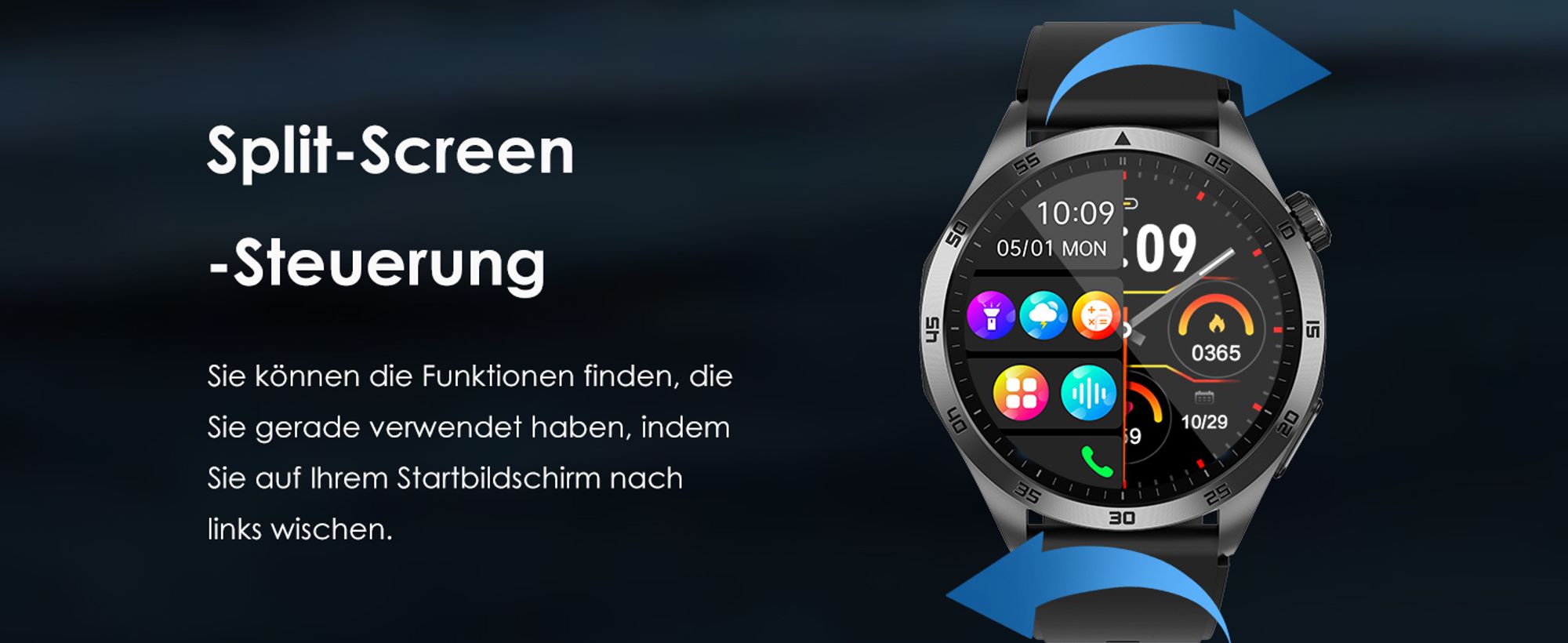 Smartwatch Herren Damen Gesundheitsuhr 1,43 Zoll Smart Watch Always-On Display mit Telefonfunktion, 24-Stunden-Herzfrequenz, Android iOS Wetter