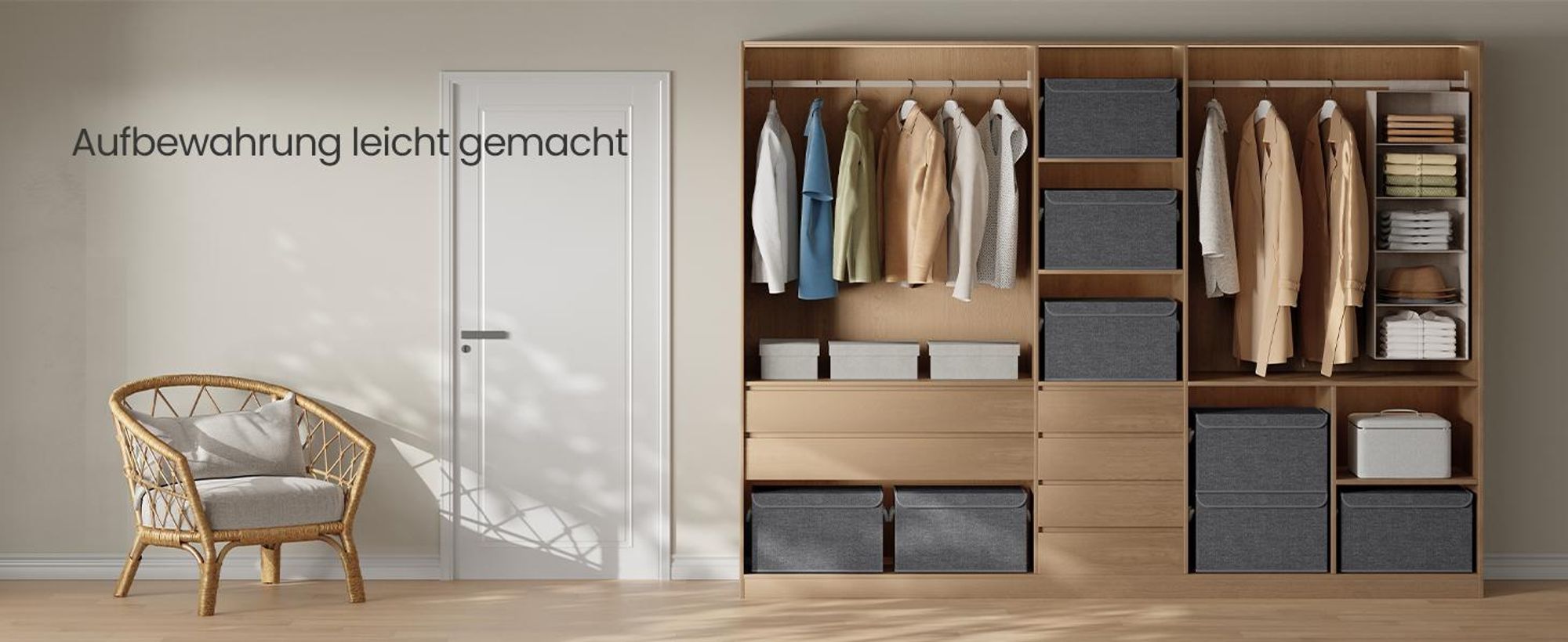 SONGMICS Aufbewahrungsbox mit Deckel, klappbar, 3er Set, 50 x 30 x 30 cm
