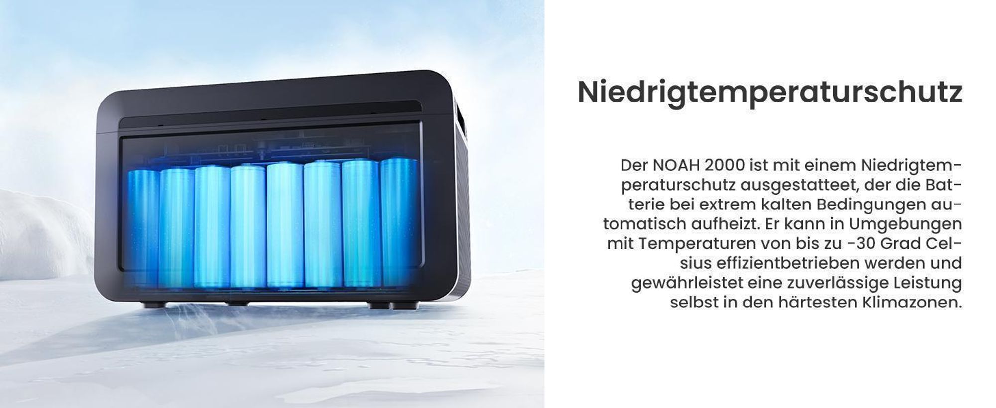 Powerness Balkonkraftwerk mit Speicher, 2048Wh Growatt NOAH Speicher mit 4x500W Full Black Bifaziale Solarmodule, 4x Flachdach-Halterung (0% MwSt)