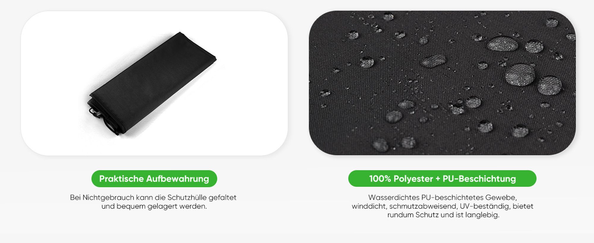 Sekey Schutzhülle Sonnenschirm, für  Sonnenschirmhülle 2m durchmesser, Schirmhülle Marktschirm, aus 100% Polyester, Schwarz