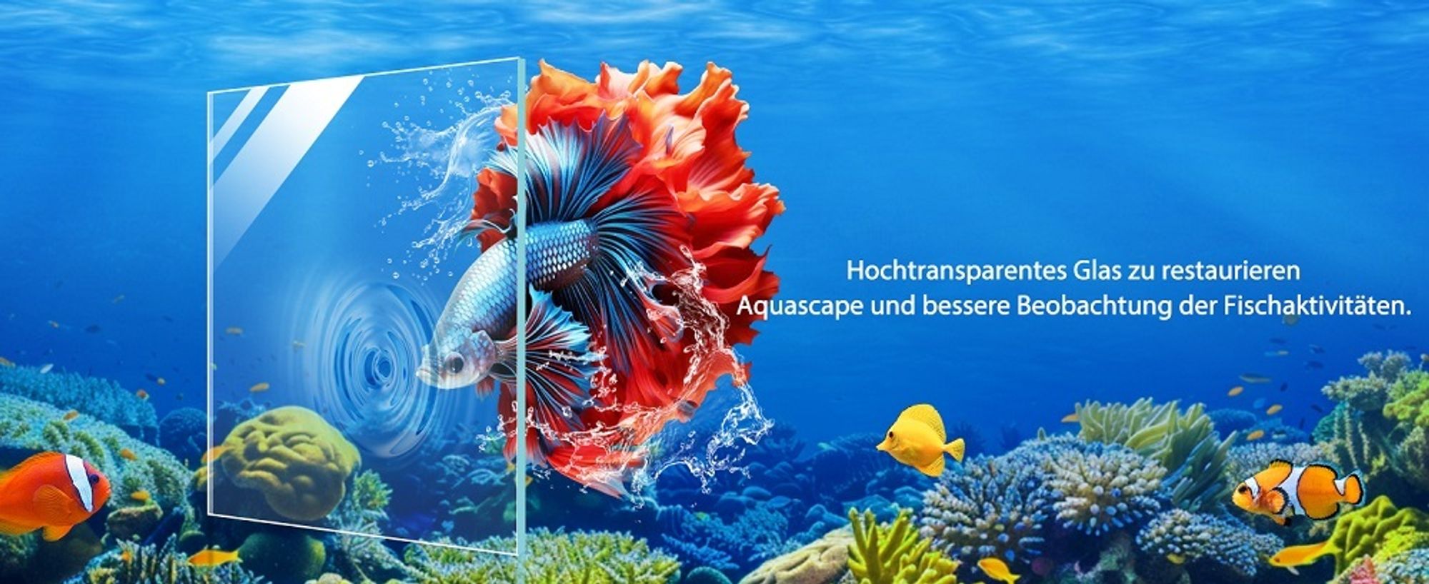 54L Mini Aquarium mit LED-Leuchten Filtersystem ,Weiß