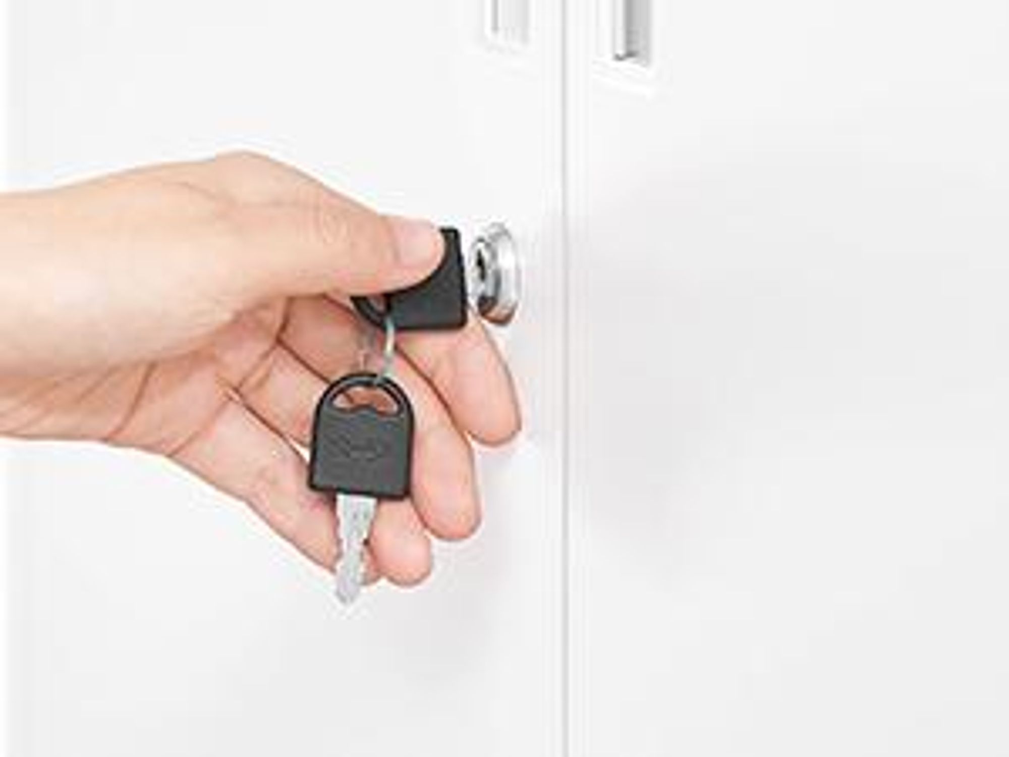 SONGMICS Aktenschrank, Mehrzweckschrank, Büroschrank mit 2 Türen, Schrank abschließbar, aus Stahl Mattweiß