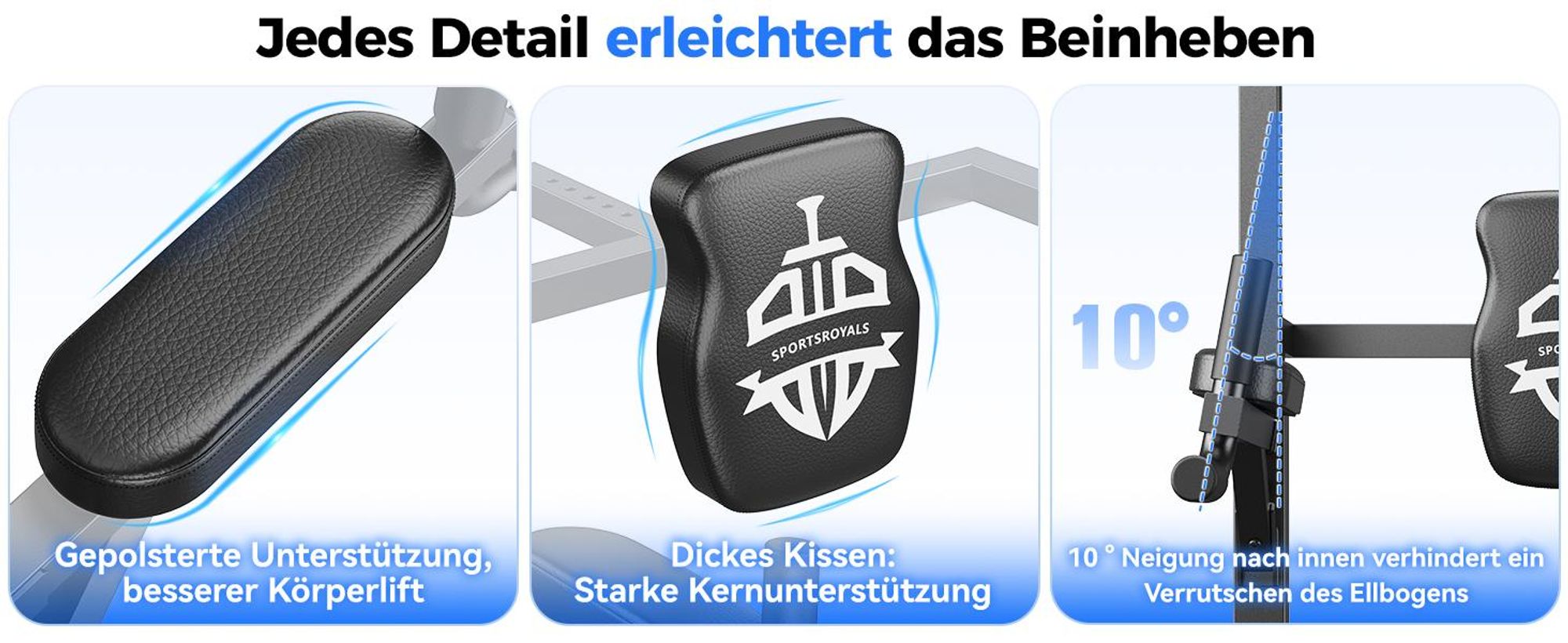 Sportsroyals Power Tower, Dip-Station, Klimmzugstange für das Krafttrainingsgerät im Heim-Fitnessstudio, 204 kg